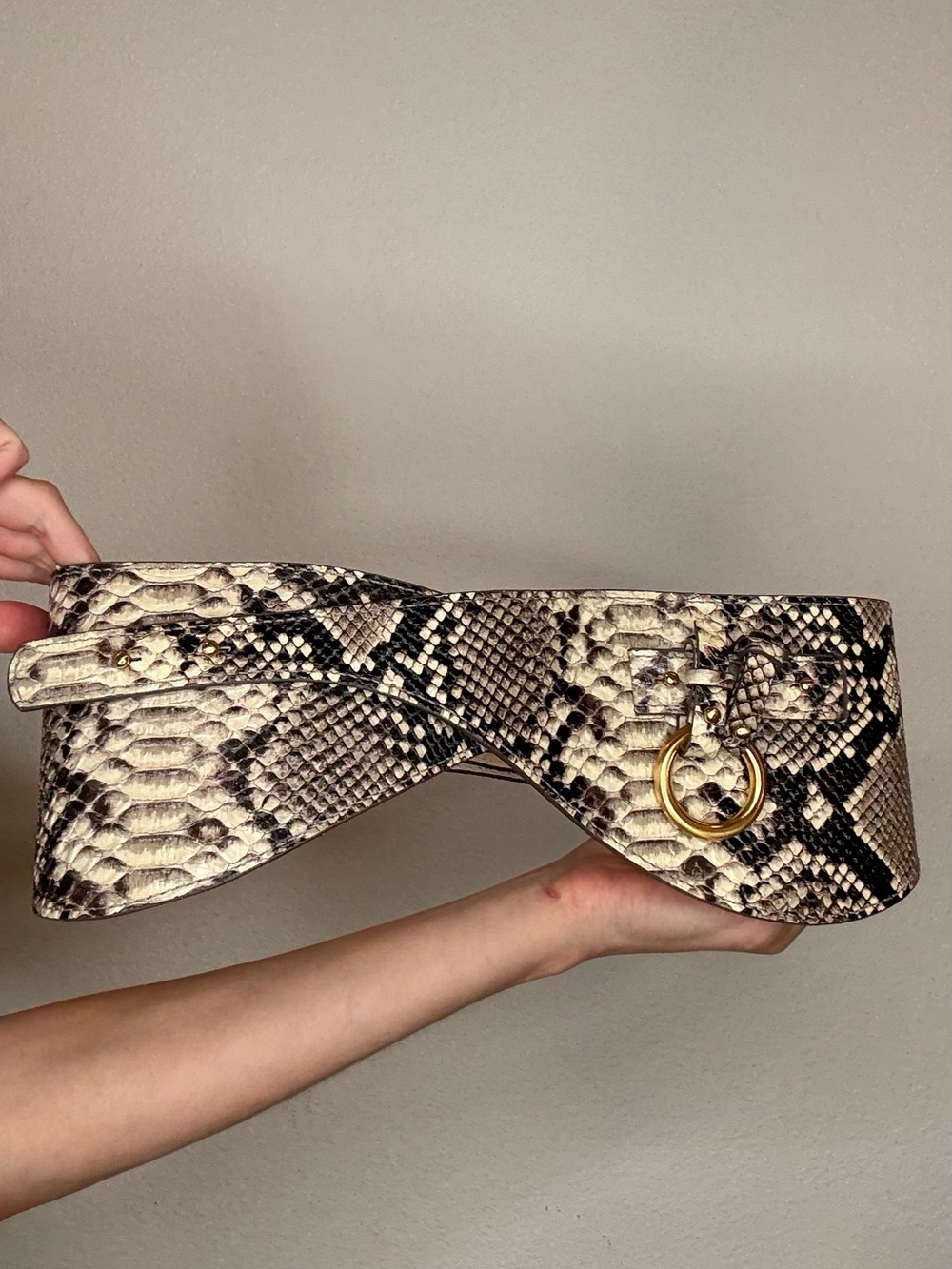 Zimmermann Python Belt with Gold Ring Accent